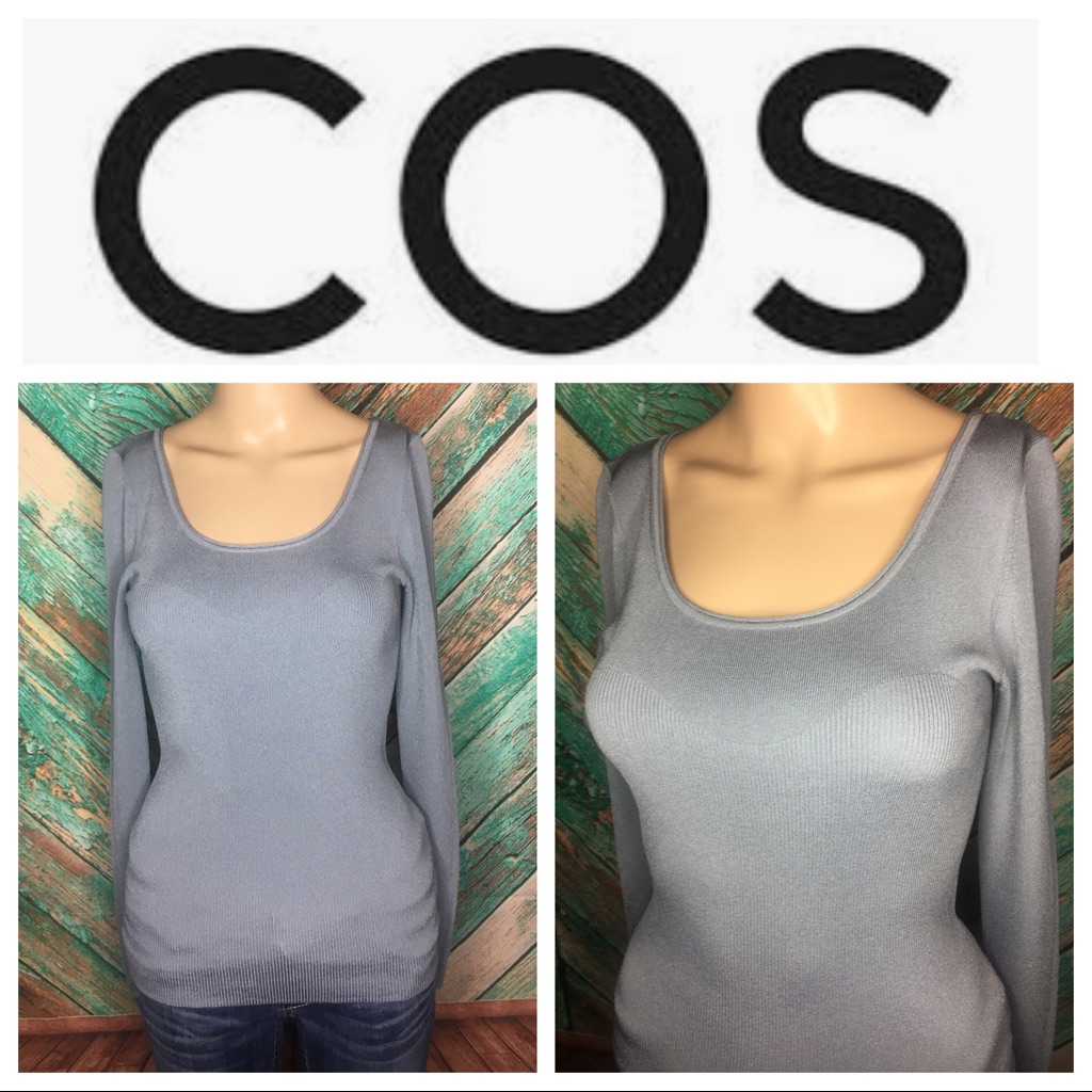 Cos Grey Knit Long Sleeved Top